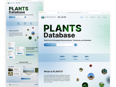 PLANTS Database - A Design Excercise excercise interface interfacedesign uidesign uiux
