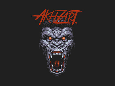 Beast In Me akhzart ape apparel design badge band merch clothing design design gorilla graphic design hardcore heavy metal illustration monkey vector