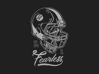 Fearless akhzart american football apparel design badge band merch baseball brand clothing clothing design extreme sport graphic design illustration merch rugby skull skull and crossbones