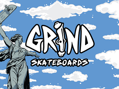 Grind skateboards 19’ aryanovgraphics graphic design logo skate skate graphic vlad aryanov