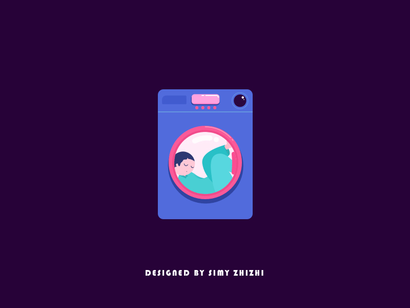 wash and sleep animation design ui