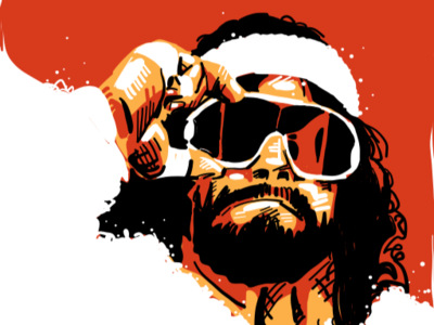 Detail of Randy Macho Man Savage Illustration