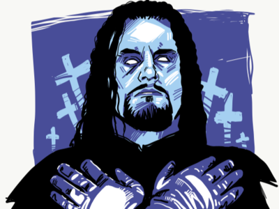 Detail of The Undertaker illustration