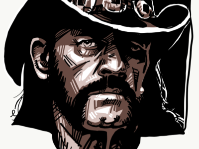 Detail of Lemmy illustration ace of spades illustration lemmy motorhead portrait vector