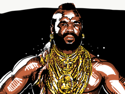 Detail of Mr. T portrait illustration mr t portrait vector