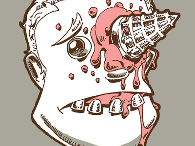 Detail of Unicone character design illustration pen and ink pink sweet tooth trading card trading cards vector