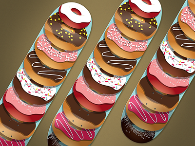 Donut Skateboard Design donut illustration skateboard vector