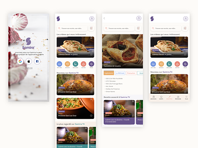 Samira TV app design chef cook cooking food information design mobile app mobile app design mobile ui recipe app recipes user interface design