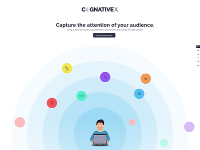 Cognative X - Landing Page artificialintelligence data science graphics identity landing page machine learning user experience design user interface design web design