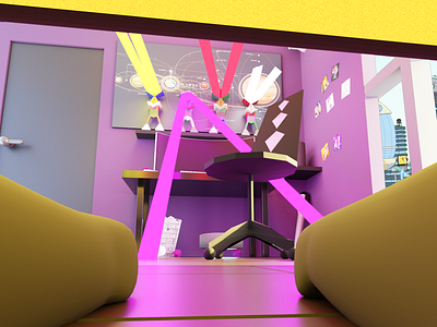 Lowpoly Room in Blender 3d 3d art 3d artist blender character design illustration lowpoly lowpolyart