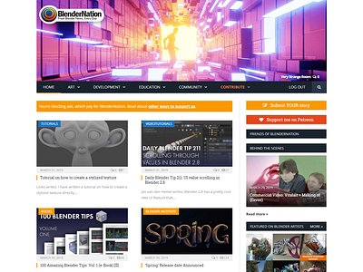 My work on the blendernation.com home page! 3d 3d art 3d artist blender blendernation character design eevee illustration