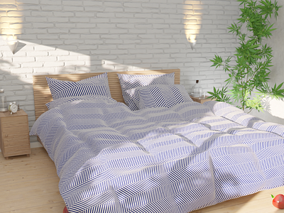 Online store of bed linen 3d 3d art 3d artist bed bed linen bedding bedroom blender design interior