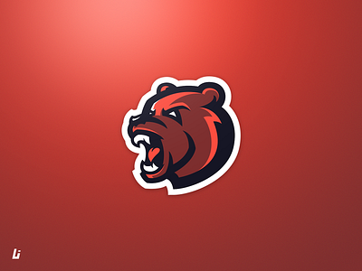 Bear mascot logo ai bear esport logo esportlogo gaming illustration mascot logo vector