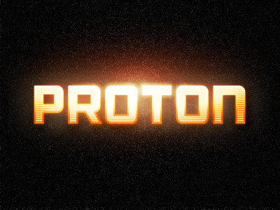 Proton Dashboard Logo atomic brand electron energy identity light logo neutron nuclear orange proton red