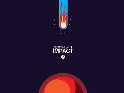 Impact illustration space vector art