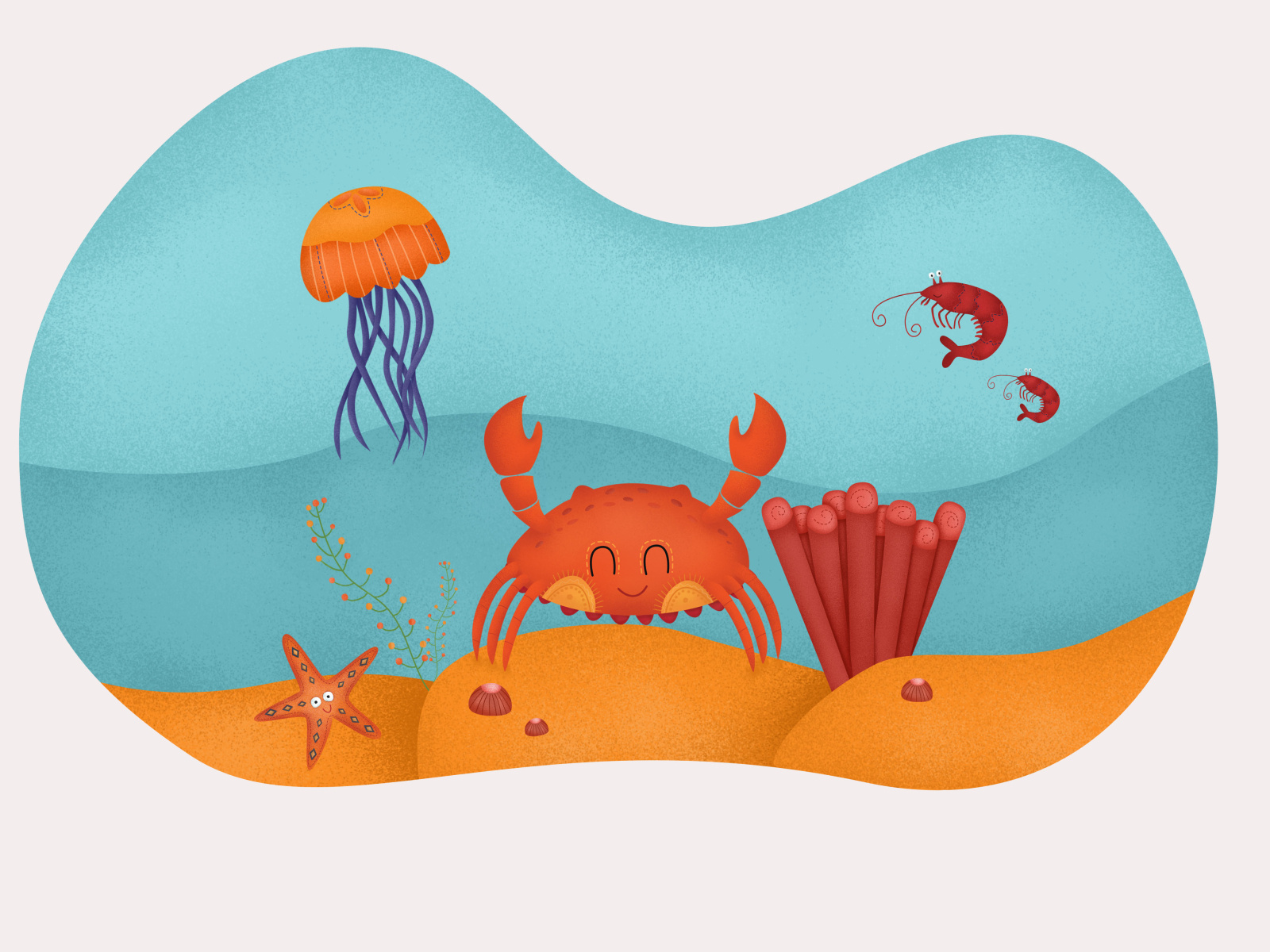 Under the sea. Crab by Mia_art on Dribbble