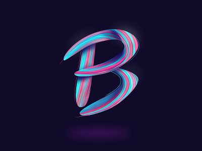 Letter B caramel colorful letter letter art lettering art neon photoshop sweet