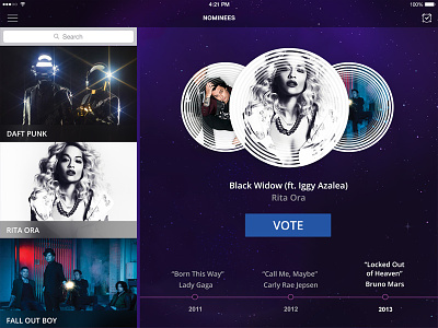 MTV European Music Awards android ema interactive design ios mobile mobile development mtv music tablet ux visual design