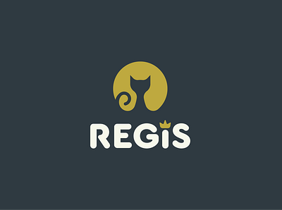 Regis logo animals logo branding cat logo cat logo design hope studio design logo logo design minimalism logo minimalistic cat minimalistic logo pet logo