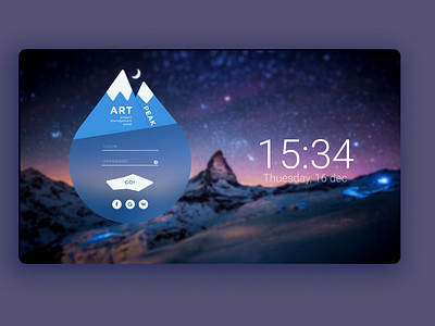 ArtPeak Login Form Concept concept design figma ui web