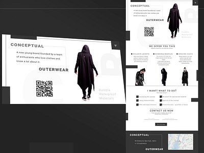 The landing page of the store concept clothes (DailyUI 03)