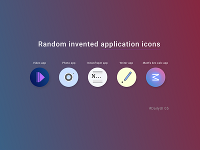 Just some icons for DailyUI 05