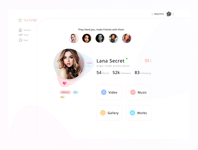 Model profile dailyui dailyui 06 design figma ui web