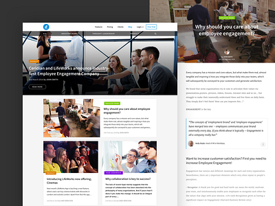 LifeWorks Blog blog responsive ui visual design web design website