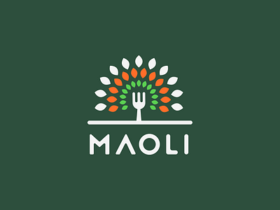 Maoli Restaurant Branding branding design eats fork green identity logo logotype organic organic food restaurant tree typography
