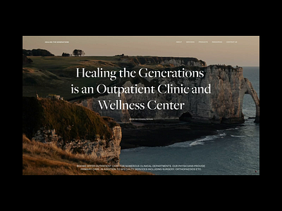 Home page - Healthcare & Wellness Center - Website design animation clean colors design health healthcare layout minimal motion nature selfcare typography ui video web web design website wellness