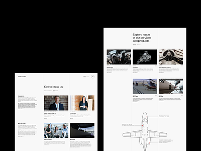 About us - Web design for aviation maintenance company about us aircraft aviation business clean column design flight fonts illustration layout modern plane simple team typography ui web