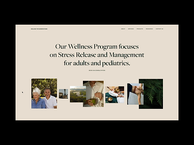 Intro - Healthcare & Wellness Center - Website design animation clean colors design fonts gallery health healthcare home page intro selfcare showcase simple subtle typography web wellness