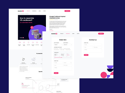 VR cardboard creation company - Website design design interface product product page ui ux virtual reality vr web web design