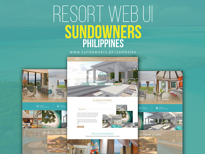 Resort Web UI- Sundowners branding design resort ui uidesign uiux ux uxdesign web design website design