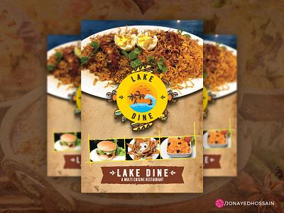 Lake Dine Flyer banner ad banner design branding design google google ad banner google design illustration menu restaurant