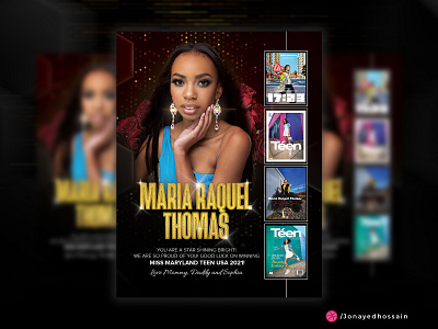 Miss Maryland Teen USA 2021 Poster banner ad banner design brochure design electric flyer flyer flyer design google ad banner music flyer poster retro flyer social media banner social media design