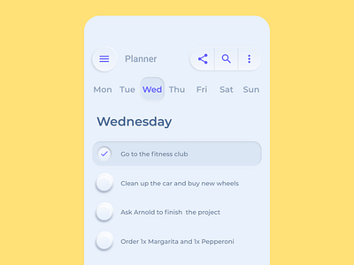 Neomorphic design design neomorphism organizer planner uidesign uitrends