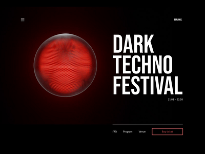 Website animations for dark techno festival in Berlin 3d motion animation motion design web animation website animation
