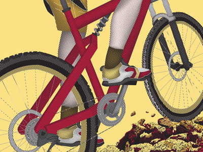 Bike illustration logo design