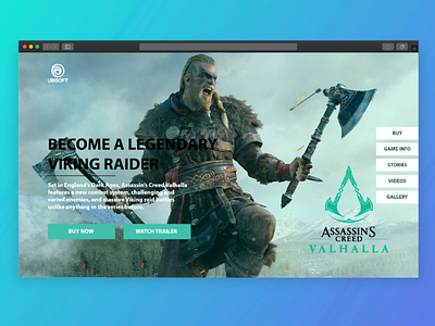 Assassins Creed Valhalla assassinscreed graphicdesign ubisoft ui ux webdesign