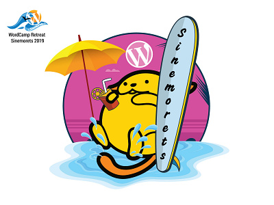 WordCamp Retreat Sinemorets wapuu 2 design illustration illustrator mascot vector wapuu wordcamp wordpress