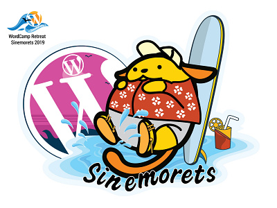 WordCamp Retreat Sinemorets wapuu 3 design illustration illustrator mascot vector wapuu wordcamp wordpress