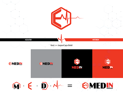 Medin logo - medical services inside branding design illustration illustrator logo logo design logodesign vector