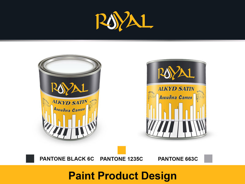 Paint Can design Royal Alkyd Satin paint illustrator vector can design can illustration branding design bucket