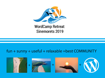 WCR Sinemorets retreat 2019 branding design illustration illustrator logo logo design logodesign vector wordcamp wordpress