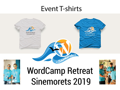 T-shirt of Event - WCR Sinemorets retreat 2019 branding design illustration illustrator logo logo design logodesign vector wordcamp wordpress