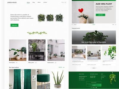 Green house Home Page design ui ux web