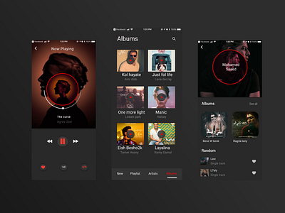 Music app app design ui ux