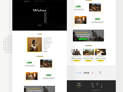 buy me water home page design ui ux
