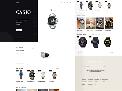 Watch Store Home Page design ui ux web